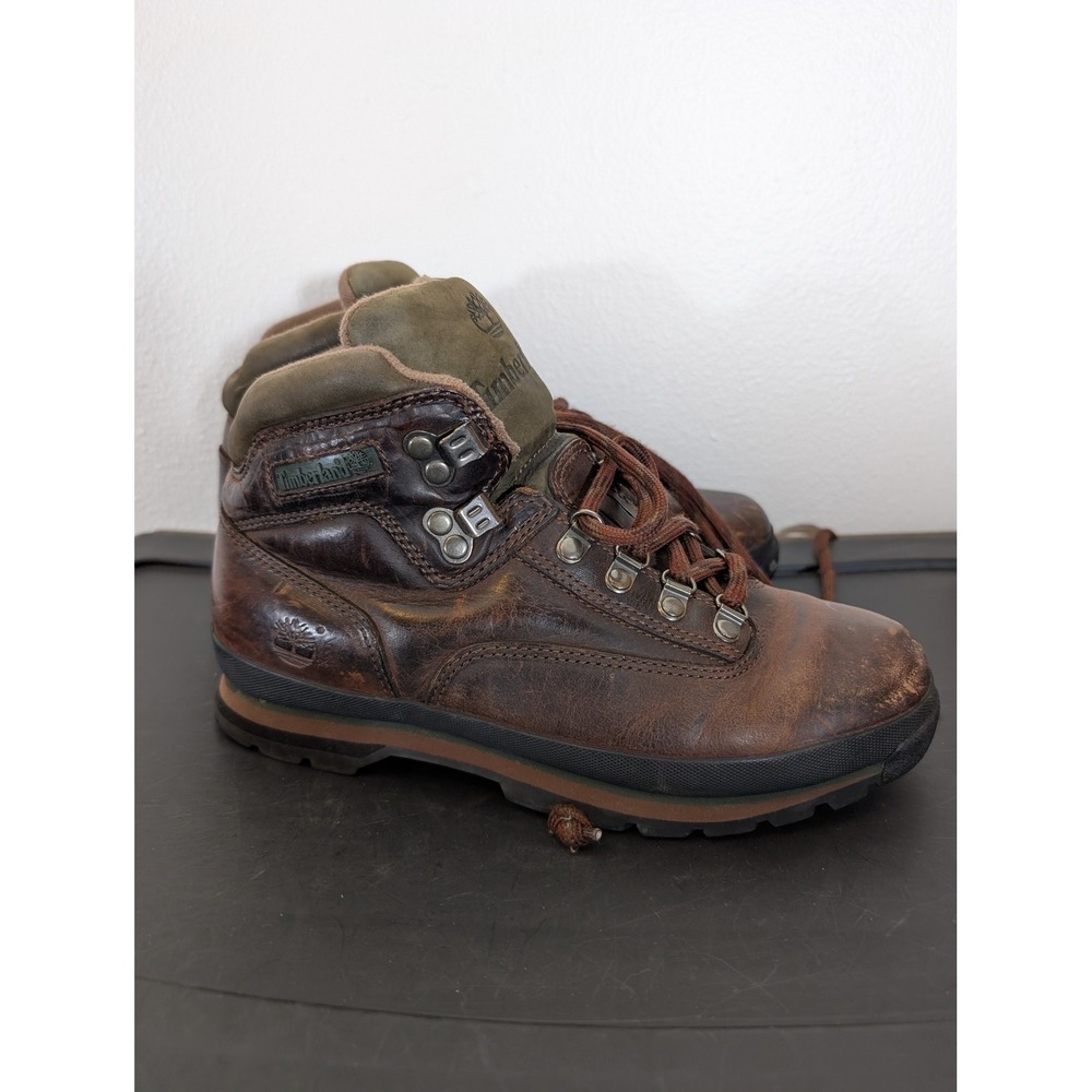 Timberland Euro Hiker Men's 9M Brown Leather Hiking Boots 95310 Work Utility